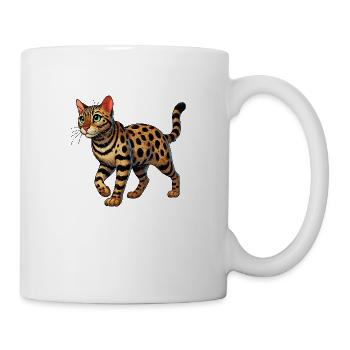 Bengalkatze - Tasse - Weiß - Rechts