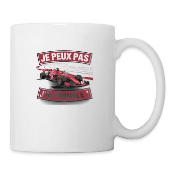 je peux pas j'ai formule un - Mug blanc - blanc - Droite