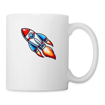 rakete - Tasse - Weiß - Rechts