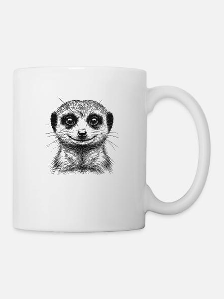 Erdmännchen - Tasse - Weiß