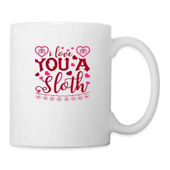 xoxo love you amore Blumen Frauen Valentinstag 14 - Tasse - Weiß - Rechts