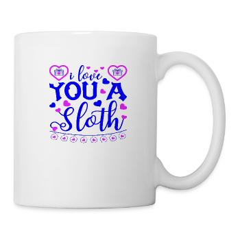 xoxo love you amore Blumen Frauen Valentinstag 14 - Tasse - Weiß - Rechts
