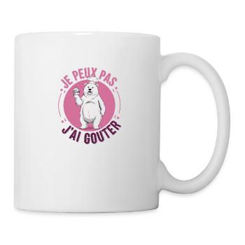 je peux pas j'ai gouter - Mug blanc - blanc - Droite
