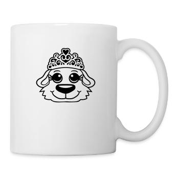 Chien Couronne Reine Fille Jolie Princesse Femme - Mug blanc - blanc - Droite