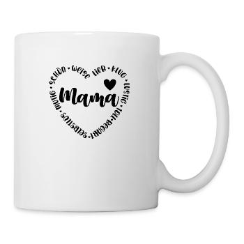 Mama Herz süße Sprüche - Tasse - Weiß - Rechts