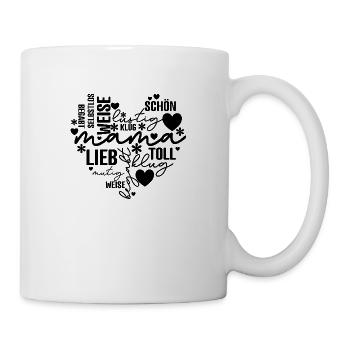 Mama Herz - Muttertag Geburtstag - Tasse - Weiß - Rechts