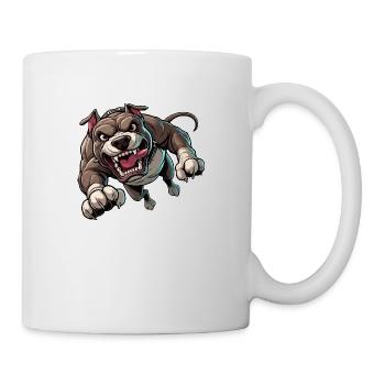 Pitbull-Angriffe - Tasse - Weiß - Rechts