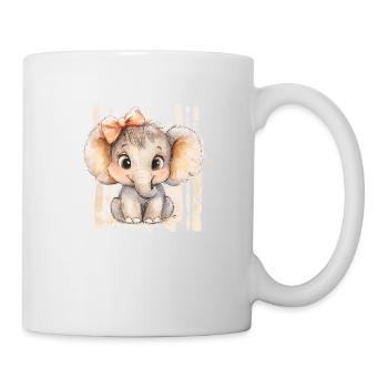Mignon bébé éléphant - T-shirt mignon pour enfants - Mug blanc - blanc - Droite