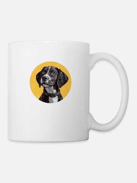 Deutsch Kurzhaar Welpe - Tasse - Weiß