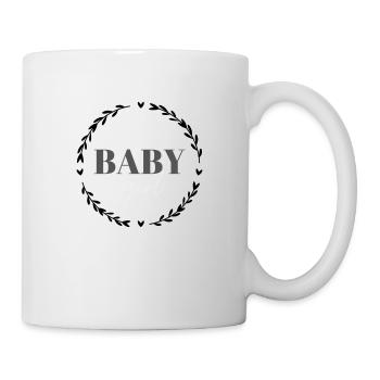 baby girl - Kreis verspielt (Herzen und Blätter) - Tasse - Weiß - Rechts