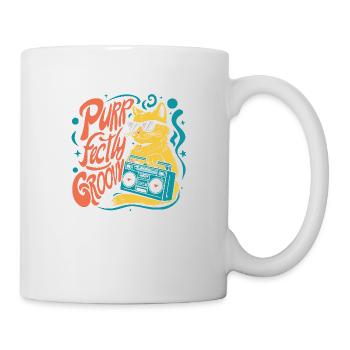 Purrfectly groovy - Mug - white - Right