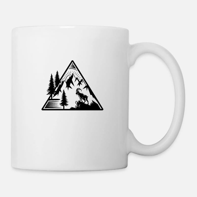 Alpen Berge Steinbock - Tasse - Weiß