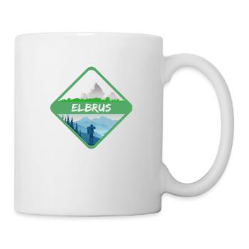 Natur Elbrus - Tasse - Weiß - Rechts