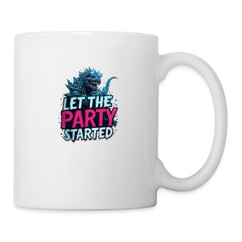 let the party startet - Tasse - Weiß - Rechts