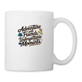 Adventure with Friends travel quote text art - Mug - white - Right