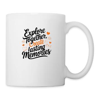 Explore Together adevnture travel quote text art - Mug - white - Right