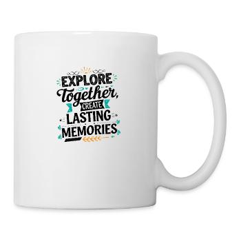 Explore Together adevnture travel quote text art - Mug - white - Right