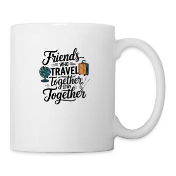 Friends Together adevnture travel quote text art - Mug - white - Right