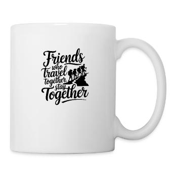 Friends Together adevnture travel quote text art - Mug - white - Right