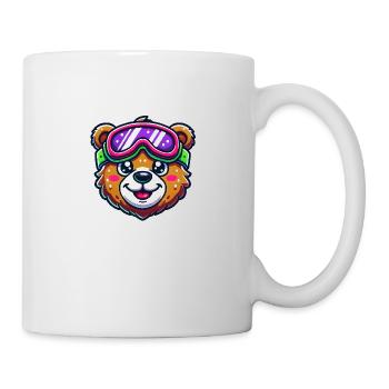 Bear Comic Ski Goggles - Mug - white - Right