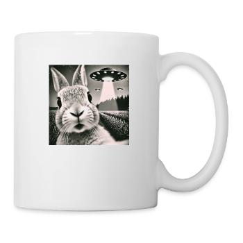 Lusitg Bunny Rabbit UFOs Selfie Alien - Mug - white - Right