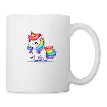 Bande dessinée Licorne - Mug blanc - blanc - Droite