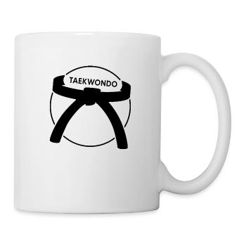 Taekwondo Taekwando Taekwondo-kup schwarzer Gürtel - Tasse - Weiß - Rechts