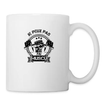 I can't I have MUSCU - Bodybuilding - Tasse - Weiß - Rechts