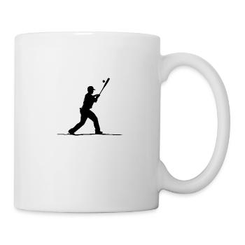 Baseball player black white - Mug - white - Right