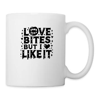 Ich liebe Bites, aber ich mag es - Tasse - Weiß - Rechts