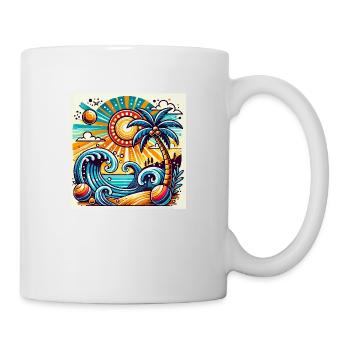Tropical sunset - Mug - white - Right