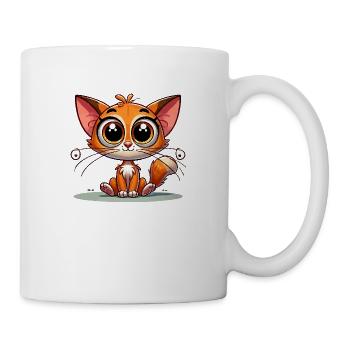 Cute cartoon kitten - Mug - white - Right
