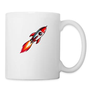Fusée - Mug blanc - blanc - Droite