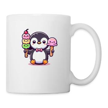 Pingouin avec glace - Mug blanc - blanc - Droite