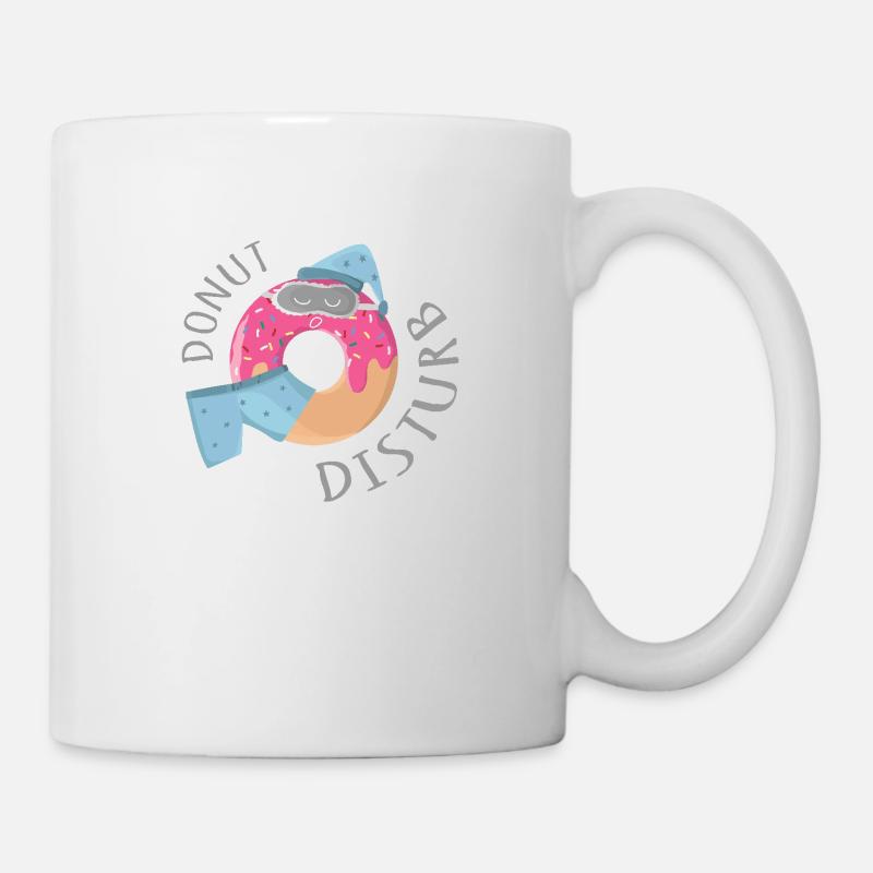 „Donut Disturb“ - Lustiges Schlaf-Shirt - Tasse - Weiß