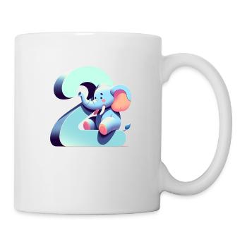 Kreative Kinderzahlen Kollektion - Tasse - Weiß - Rechts