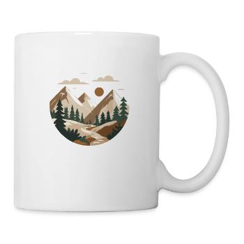 Berg Wandern - Tasse - Weiß - Rechts