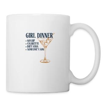 girl dinner blue - Tasse - Weiß - Rechts