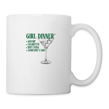 Girl Dinner Grün - Tasse - Weiß - Rechts