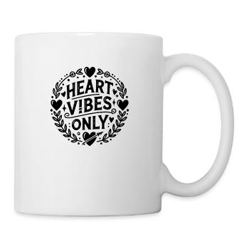 Vibrations du cœur uniquement - Mug blanc - blanc - Droite