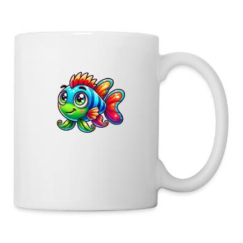 fish comic - Tasse - Weiß - Rechts