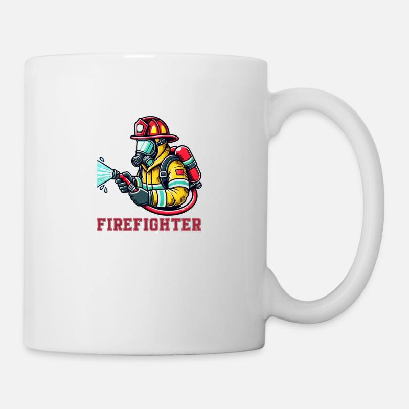 feuerwehr firefighter - Tasse - Weiß
