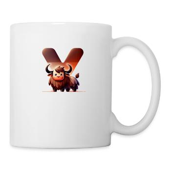 Yack on the letter V - Mug - white - Right