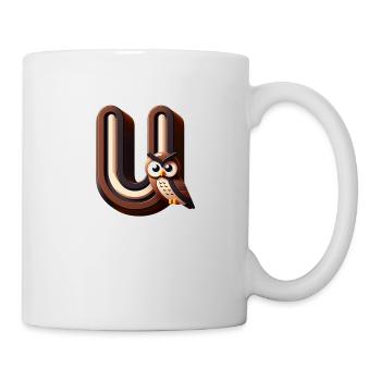 U comme hibou grand-duc – Clever Owl - Mug blanc - blanc - Droite