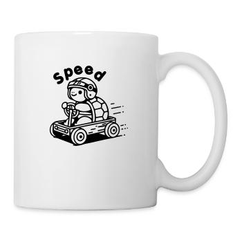 Turtle Racing a soapbox - "Speed" Design - Mug - white - Right