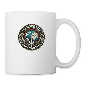 no more war on earth - Tasse - Weiß - Rechts