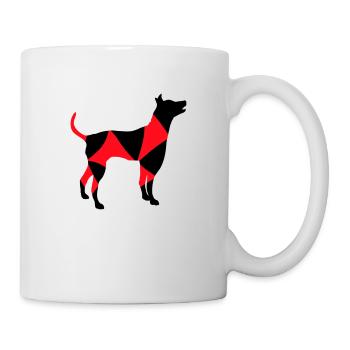 Big Dog Silhouette Cool Pattern - Mug - white - Right