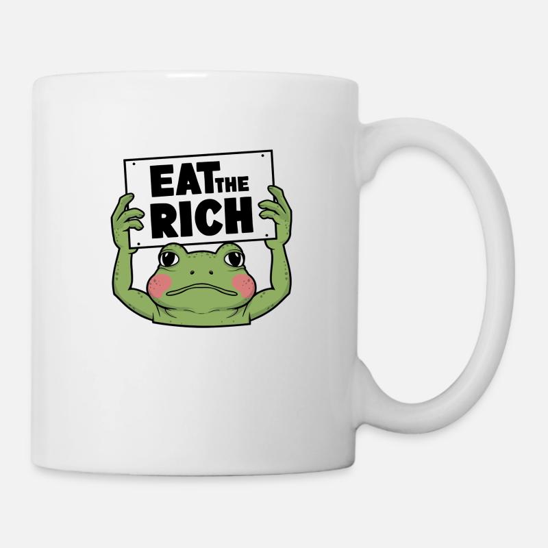 Frog Activist: Eat the Rich - Mug - white