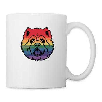 Chow chow arc-en-ciel - Mug blanc - blanc - Droite