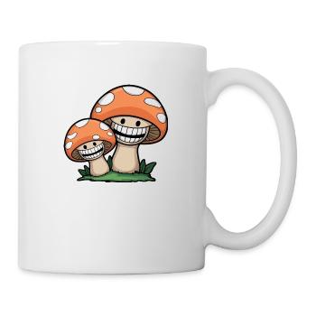 Champignons joyeux - Mug blanc - blanc - Droite